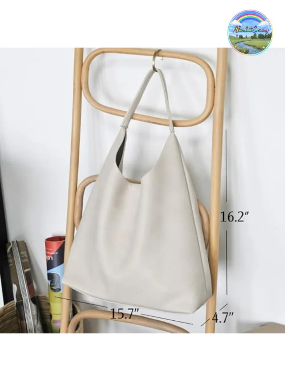 Soft Vegan Leather Slouchy Hobo Shoulder Bag Tote Purse for Women, Lightweight,